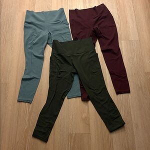 Athleta  7/8 Leggings (Lot of 3) In Good Condition Medium
